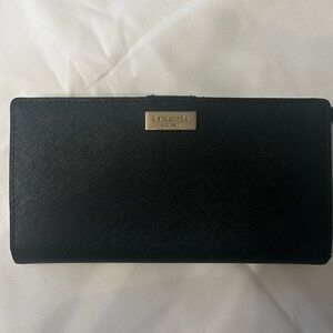 EUC Kate Spade bi-fold wallet in black